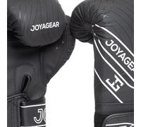 JOYA Gants de kickbox Essentials - Noir et blanc 14 oz - Fabriqués en cuir synthétique de qualité supérieure - Gants de sparring pour arts martiaux - Muay Thai Kickboxing Gants de boxe Punching Joya