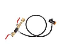 Joyance Adaptateur de recharge de CO2 à filetage UE W21.8-14 avec tuyau de 36 pouces avec jauge pour réservoir de soude