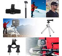 Joyance Kit d'outils portable 7 en 1 pour caméra d'action avec support de ceinture thoracique et perche à selfie, kit d'outils pour caméra d'action et de mouvement