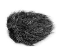 Joyance Pare-brise en fourrure pour microphone sur caméra, compatible avec RODE VideoMicro & BOYA MM1, bonnet, léger, facile à installer, noir