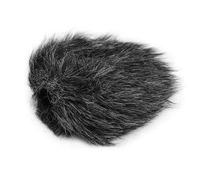 Joyance Pare-brise en fourrure pour microphone sur caméra, compatible avec RODE VideoMicro & BOYA MM1, bonnet, léger, facile à installer, noir