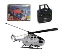 JOYARCH BO105 Hélicoptère RC pour adulte, 2,4 G 4 CH Hélicoptère armé modèle d'avion militaire avec maintien d'altitude (RTF/gris)