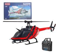 JOYARCH C138 BELL 206 Hélicoptère RC pour adulte, échelle 1/30, 2,4 G 6 CH hélice unique, hélicoptère télécommandé RTF avec gyroscope 6 axes, maintien de l'altitude et positionnement du flux optique