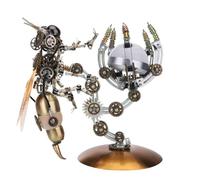 JOYARCH Lampe de bureau 3D en forme de guêpe en métal, 627 pièces à monter soi-même, puzzle en métal, décoration d'intérieur, décoration de table pour adultes et adolescents