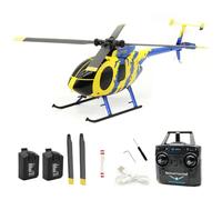 JOYARCH RC ERA C184 MD500 Hélicoptère radiocommandé pour adulte, 2,4 G 4 CH 6 axes sans aérosol, avion radiocommandé ultra-stable avec capteur optique et émetteur amélioré - 2 batteries