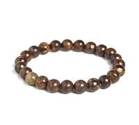 JoyasMinerales Bracelet en Bronzite | 100% Pierres Naturelles Authentiques | Confortable & Élégant | Fil Élastique Coréen + Boîte Cadeau Incluse (Bronzite, 6mm)