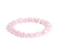 JoyasMinerales Bracelet en Calcite Rose | 100% Pierres Naturelles Authentiques | Confortable & Élégant | Fil Élastique Coréen + Boîte Cadeau Incluse (Calcite Rose, 10mm)