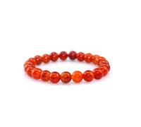 JoyasMinerales Bracelet en Cornaline | 100% Pierres Naturelles Authentiques | Confortable & Élégant | Fil Élastique Coréen + Boîte Cadeau Incluse (Cornaline, 6mm)