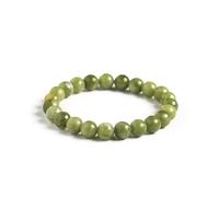 JoyasMinerales Bracelet en Jade Vert Clair du Sud | 100% Pierres Naturelles Authentiques | Confortable & Élégant | Fil Élastique Coréen + Boîte Cadeau Incluse (Jade Vert Clair du Sud, 6mm)