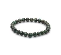 JoyasMinerales Bracelet en Kyanite Verte | 100% Pierres Naturelles Authentiques | Confortable & Élégant | Fil Élastique Coréen + Boîte Cadeau Incluse (Kyanite Verte, 6mm)