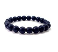 JoyasMinerales Bracelet en Onyx Mat | 100% Pierres Naturelles Authentiques | Confortable & Élégant | Fil Élastique Coréen + Boîte Cadeau Incluse (Onyx Mat, 6mm)