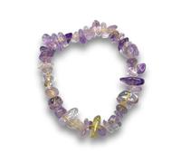 JoyasMinerales Bracelets en éclats de pierres naturelles 100% authentiques | Taille unique élastique | Minéraux authentiques | Pierres naturelles élégantes
