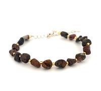 JoyasMinerales Bracelets en Éclats de Pierres Naturelles avec Fermoir | Taille Réglable | Pierres 100% Authentiques - Inclus Boîte à Bijoux (Piétersite)