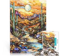 Joyaux du Paysage Solaire Puzzle Adulte 1000 pièces Entraînez Votre Cerveau et Vos Mains Cadeaux du Père Noël Secret 38x26cm