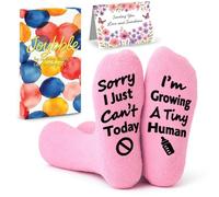 Joybble Cadeaux de maternité pour futures mamans, chaussettes drôles pour nouvelle maman enceinte, cadeaux de félicitations pour femmes, idées de cadeaux pour futures mamans, chaussettes drôles pour