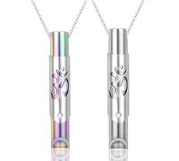 Joybble Lot de 2 colliers anti-anxiété pour soulager l'anxiété, outil de soulagement du stress pour la méditation et le calme, chaîne de respiration pour homme et femme, cadeau de Noël, Saint-Valentin