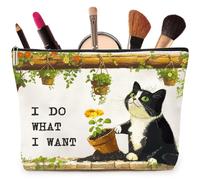 Joybble Trousse de maquillage, trousse de maquillage chat pour femmes et filles, 01 - I Do What I Want, Trousse de beauté
