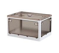 JOYBOS Boîte de rangement pliable multifonctionnelle grise 28 L