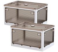 JOYBOS Lot de 2 boîtes de rangement pliables en plastique 110 L (55 x 2)