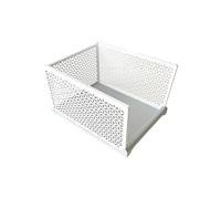 JOYBOS Panier de rangement d'armoire moyen et haut gris