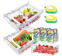 JOYBOY Boîte De Rangement pour Réfrigérateur,4 pièces Boîtes de Rangement pour Réfrigérateur,Boîte Rangement Tiroir Réfrigérateur Tiroir de Réfrigérateur pour la Cuisine,Salon,Bureau etc