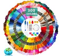 JOYBOY Fils à Broderie Kit,300 Couleurs, Broderie Point de Croix Tricotage Bracelets Brésiliens Fil a Coudre des Outils Accessoires