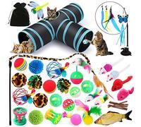 JOYBOY Jouets Chat,Kit Jouet Chats,39 Pièces Jouets pour Chat Kit,Tunnel à 3 Voies,pour Chatons,Chiots,Jouet Chaton Interactif