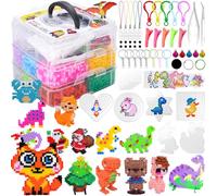 JOYBOY Perles à Repasser Kit,11500 Fusible Perles(5mm),Kit de Perle A Repasser avec boîte de rangement,Kit de Fusible Perles Bricolage Enfants avec Plaques de Perles à Repasser et Accessoires