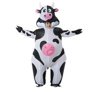 JOYBRO Costume Vache Gonflable pour Enfants, Costume de Vache Amusant, Déguisement Vache Drôle pour Garçons et Filles, Parfait pour Halloween, Carnaval, Fêtes à Thème, Taille Unique 120-150 cm