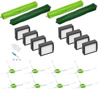 JoyBros Accessoires Kit avec iRobot Roomba e5 e6 i1 i3152 i4+ i7 i7556 i8 J7,Combo i5 J5, 8X Filtres HEPA 8X Brosses Latérale 4X Brosses à Rouleau Balai Aspirateur Pièces de Rechange