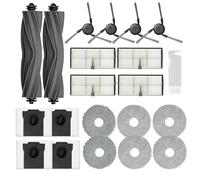JoyBros Accessoires pour Dreame L10s Ultra Gen 3/ X40 Ultra Complete / L40 Ultra,serpillière X6 / Sacs X4 / Filtre HEPA X4 / Brosses Principales X2 / Brosses latérales X4