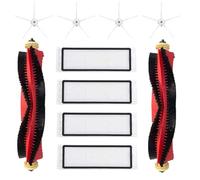 JoyBros Accessoires pour Roborock S5 Max S6 maxV S6 Pure E4 E5, 2x brosses principales 4x filtres HEPA 4x brosses latérales Pièces de rechange (11-Pack)
