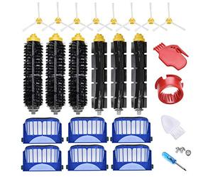 JoyBros Kit d'accessoires de Rechange : 26 pièces de Filtre, Brosse Compatible avec iRobot Roomba Replenishment Parts 600 Series 690 680 660 651 650 & 500 Series 595 585 564 552