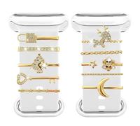 Joycabin Bracelet de montre à breloques de Noël - Ornement en métal avec boucle - Pour Apple Watch Series 8, 7, 6, 5, 4, 3, 2, 1 (style 11)