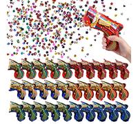 Joycabin Canon à confettis, Set de 30 pistolets à confettis, Confetti Shooter Party Popper Bombe à confettis biodégradable Pour Carnaval, Anniversaire, Mariage, Nouvel An, Fêtes, Anniversaire