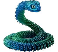 Joycabin Jouet Serpent imprimé en 3D, œufs de Dragon, œufs de Serpent, œufs de Serpent de Pâques, Animaux imprimés en 3D, Jouets pour Enfants, Cadeaux de Bureau (60cm Bleu Vert)