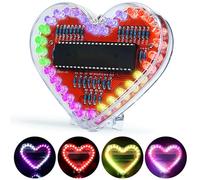 Joycabin Kit d'exercices de soudure à LED RVB en forme de cœur - Kit de soudure électronique pour étudiants, apprentissage, Saint-Valentin, cadeaux faits à la main pour la fête des mères
