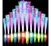 Joycabin Lot de 12 bâtons lumineux à craquer LED, plumeaux lumineux avec lumière multicolore, bâton lumineux en fibre de verre pour Noël, fête, concert, mariage