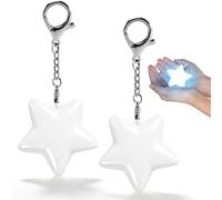 Joycabin Lot de 2 lampes de sac à main LED rechargeables avec capteur, lampe de poche en forme de cœur, pour sac à main, mini sac à dos, sac lumineux, cadeau pour femme, mère, amis (étoile)