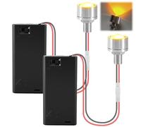 Joycabin Lot de 2 lampes LED miniatures pour maison de poupée, micro LED, petites lumières LED, accessoires miniatures pour maison de poupée, lumières LED miniatures pour vitrines, micro-maison