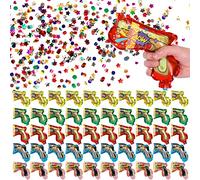 Joycabin Lot de 50 canons à confettis, bombes à confettis biodégradables pour carnaval, anniversaire, mariage, Nouvel An, fêtes, anniversaires