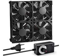 Joycabin Ventilateur 120 mm - 12 V - Avec contrôle de vitesse - Pour PC, ordinateur portable, boîtier TV, cabine AV, routeur - 240 x 240 x 25 mm