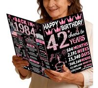 Joycard Carte de 42e anniversaire avec enveloppe, décorations de 42e anniversaire pour femme, cadeau d'anniversaire de 42 ans pour elle, cartes d'anniversaire pour femme de 42 ans, retour en 1983