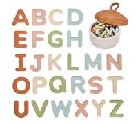 JoyCat Lettres Magnétiques en Silicone, 26 Aimants ABC Majuscules pour Réfrigérateur pour Enfants et Bébé de 1 an, Jouets éducatifs Aimants d'apprentissage Alphabet, Cadeaux Garçons Filles