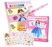 JoyCat Livre d’aquarelle à volets à combiner avec autocollants | 150 autocollants, livre d’aquarelle à combiner pour enfants dès 3 ans, activité créative et cadeau