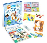 JoyCat Livre d'activités en ciseaux pour tout-petits, 4 niveaux progressifs pour apprendre à couper pour les enfants âgés de 3 à 6 ans, 27 travaux manuels amusants avec (Learn & Discover)