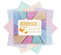 JoyCat Lot de 50 feuilles de papier origami phosphorescent - Tons profonds - 15,2 x 15,2 cm - Papier artisanal lumineux pour loisirs créatifs pour les thèmes de nuit
