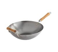 Joyce Chen Classic Series Wok en acier carbone avec poignées en bouleau 35,6 cm