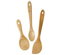 Joyce Chen Ensemble d'ustensiles pour wok en bambou bruni 3 pi ces