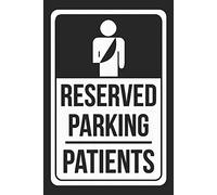 Joycenie Plaque métallique en Aluminium avec Inscription « Reserved Parking Patients » Blanc et Noir 20,3 x 30,5 cm 8x12 inch J235